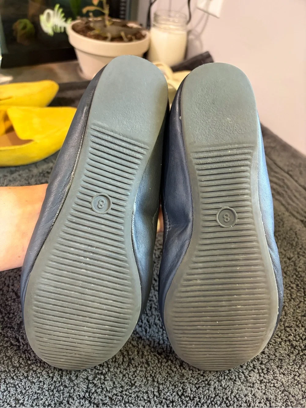Mossimo Supply Co. Navy Round-Toe Ballet Flats